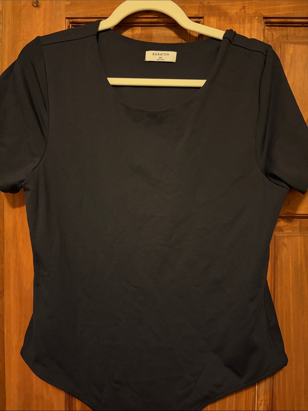 Babaton Black Scoop Neck Bodysuit